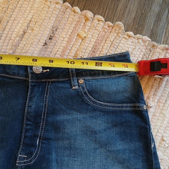 NEW YORK REWASH Shorts Bermuda High Rise Cotton blue womens used sz 9/29 summer - Picture 6 of 8